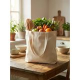 Doğal Renk Ham Bez Bez Çanta 38X42 Cm Çok Amaçlı Taşıma Ve Alışveriş Çantası