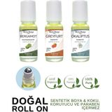 Doğal Roll On, Oksijen Seti, Çam Ağacı, Okaliptus ve Limon Kabuğu Uçucu Yağı, 10ML x 3