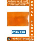 Doğal Saç Yüz Vücut Koyu Cilt Lekelerinde Etkili Mucizevi Sabun Kojik Asit 3 Adet