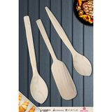 Doğal Şimşir Ağacı Ahşap Tahta Kaşık Spatula Seti Ağaç Kaşık (3lü Set)