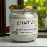 Doğal Sinek Kovucu Soya Mumu – Citronella & Lavanta – 210 ml | %100 Bitkisel, Kimyasal Içermez, Iç ve Dış Mekan Kullanımına Uygun - Kahve-Karanfil