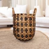 Doğal Su Sümbülü Depolama Sepeti El Yapımı Çok Amaçlı Düzenleyici Organizer (28 x 42 cm ) Oceanpoint - Bej - 28x42CM