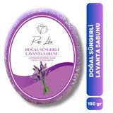 Doğal Süngerli Lavanta Sabunu 150 Gr - Peeling Etkili & Masaj Yapan Spa Sabunu