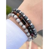 Dogal Tas 3 Adet Ozel Kombin Kaplan Gozu-Kuvars-Lapis Olusum Dogal Unisex Enerji Bilekligi Blkt.ns04