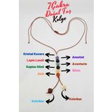 Doğal Taş 7 Çakra Kolye Kehribar, Akik, Sitrin, Kaplan Gözü, Aventurin, Lapis, Ametist, K.Kuvars
