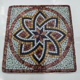 Doğal Taş Dekoratif Banyo Gider Kapağı 10X10 Cm, Şık ve Işlevsel - Ahşap - Seçenek 1