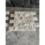 Doğal Taş Duvar Kaplaması, Beyaz Kireçtaşı, 3D Dekoratif Panel, Rustik Tasarım