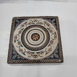 Doğal Taş Figürlü Banyo Gider Kapağı Süsü 10X10 cm - Bej - Seçenek 1