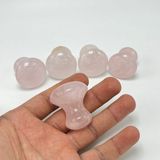 Doğal Taş Pembe Kuvars Yüz Masaj Aleti, 1. Sınıf Kalite, Sertifikalı - Açık Pembe