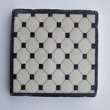 Doğal Taşlı Dekoratif Banyo Gider Kapağı 10X10 cm - Ahşap - Seçenek 1