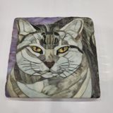 Doğal Taşlı Dekoratif Banyo Gider Kapağı, 10X10 Cm, Şık Tasarım - Ahşap - Seçenek 1