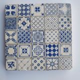 Doğal Taşlı Dekoratif Banyo Gider Kapağı 10X10 Cm, Şık ve Estetik Tasarım - Ahşap - Seçenek 1