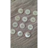 Doğal Trokas Hakiki Inci Midye Kabugu Düğme -17 mm 12 Adet