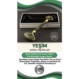 Doğal Yeşim Taşı Roller Yüz ve Vücut Masaj Aleti 15X6 cm - Antrasit