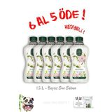 Doğal Zeytinyağlı Sıvı Beyaz Sabun 1.5 L 6 Al 5 Öde ve Rosie Hediye