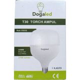 Doğaled Beyaz Torch Ampül 30W 2700 Lümen Enerji Tasarruflu ( Standart Duylara Uymaktadır E-27 ) - 30W Beyaz