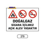 Doğalgaz Sigara Içilmez Açık Alev Yasaktır Uyarı Ikaz Levhası