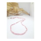 Doğaltaş Pembe Kuvars Minimal Kolye ( 3mm)