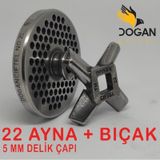Doğan Çiftek No: 22 Kıyma Makinesi Ayna Bıçak Seti