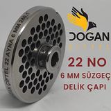 DOĞAN ÇİFTEL KIYMA MAKİNESİ AYNASI NO:22/6 MM