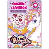 Doğan Çocuk Unicorn - Hazine Sandığı - Taç Hediyeli Boyama Kitabı - Mücevher Çıkartma Koleksiyonu