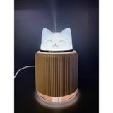 Doğan Hediyelik LED Işıklı Ultrasonik Ofis Oda Araç Hava Nemlendirici Buhar Makinesi ve Aroma Difüzör Humidifier - Pembe
