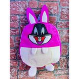 Doğan Hediyelik Peluş Çocuk Sırt Çantası - Labubu Hello Kitty Kuromi Stitch Mickey Mouse Bugs Bunny Çanta - Açık Pembe