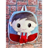 Doğan Hediyelik Peluş Çocuk Sırt Çantası - Labubu Hello Kitty Kuromi Stitch Mickey Mouse Bugs Bunny Çanta - Gri