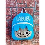 Doğan Hediyelik Peluş Çocuk Sırt Çantası - Labubu Hello Kitty Kuromi Stitch Mickey Mouse Bugs Bunny Çanta - Mavi