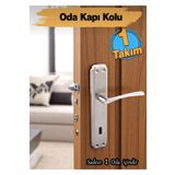 Doğan Oda Kapı Kolu İnox Aynalı Sağa Sola Uygun İç Dış Ahşap Oda Kolu 1 Takım