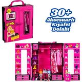 Doğan Oyuncak Dünyası Beauty Barbie Aksesuarlı Gardırop - 30+ Parça Kıyafet Dolabı - Pembe Renkli Eğlenceli Oyun