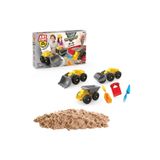 Doğan Oyuncak Dünyası Iş Makineleri Kum Seti (750 Gr.) - Art Craft Kinetik Kum Seti - Oyun Kumu - Art Sand Kumu