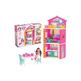 Doğan Oyuncak Dünyası Lolanın 3 Katlı Evi - Ev Oyuncak - Lolanın 3 Katlı Ev Seti - Barbie Ev Seti