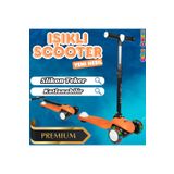 Doğan Oyuncak Dünyası Lupa Katlanabilir Işıklı 3 Tekerlekli Turuncu Scooter - Işıklı Scooter - Slikon Teker Scooter - Çocu