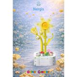 Doğan Oyuncak Dünyası Mikro Blok Kristal Nergis Çiçek Lego - Lego Setleri Mini Lego - Çiçek Lego - Blossom Çiçek Lego