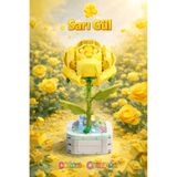 Doğan Oyuncak Dünyası Mikro Blok Sarı Gül Çiçek Lego - Lego Setleri Mini Lego - Çiçek Lego - Blossom Çiçek Lego
