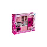 Doğan Oyuncak Dünyası My Happy Kitchen Üçlü Mutfak Seti - Modern Mutfak Seti - Işıklı Sesli Mutfak Oyuncak - Buzdolabı, La