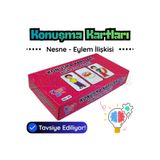 Doğan Oyuncak Dünyası Orijinal Konuşma Kartları - Nesne Eylem İlişkisi - Çocuklar için Konuşma Etkinliği Kartları