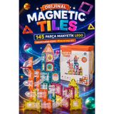 Doğan Oyuncak Dünyası Orijinal Magnetic Tiles 145 Parça Manyetik Lego - Magnetic Magical Magnet - Mıknatıslı Lego