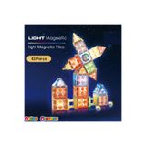 Doğan Oyuncak Dünyası Orijinal Magnetic Tiles Star Diamond Light Version 82 Parça Işıklı Manyetik Lego - Mıknatıslı Lego L