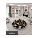 DOGANDEKOR SİYAH-GÜMÜŞ Çok Amaçlı Stand Yer Sofrası 90 Cm