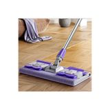 doğanhome Mandalı Mor Mop Kıskaçlı Cam Silme Mopu Mikrofiber Yedek Bezli Yer Duvar Fayans Silme Mopu