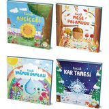 Doğanın Eşsiz Hikâyeleri - Ayçiçeği - Yağmur Damlası - Meşe Palamudu - Kar Tanesi + Boyama Kitabı