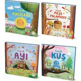 Doğanın Eşsiz Hikâyeleri - Küçük Kuş - Küçük Ayçiçeği - Küçük Ayı - Meşe Palamudu + Boyama Kitabı