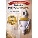 Doğanlar Çelik Kapı Tokmağı Taktak Uyumlu Tak Tak Beyaz Pirinç