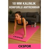 Doğanlar Marketing 10 mm Pilates Yoga Minderi, Spor Pilates Egzersiz Matı, Pembe