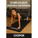 Doğanlar Marketing 10 mm Pilates Yoga Minderi, Spor Pilates Egzersiz Matı, Siyah