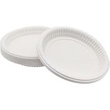 Doganline Store Tabak 100'LÜ 17 cm Beyaz Plastik Tabak