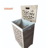 Dogant %100 Mdf Ahsap Camasır Sepetı Kahverengı
