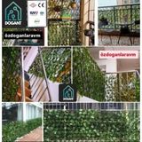 Dogant 48 Bahçe Balkon Duvar Ofis Paravan Yapay Ahşap Çit 200X90 - 240X70 - 250X67